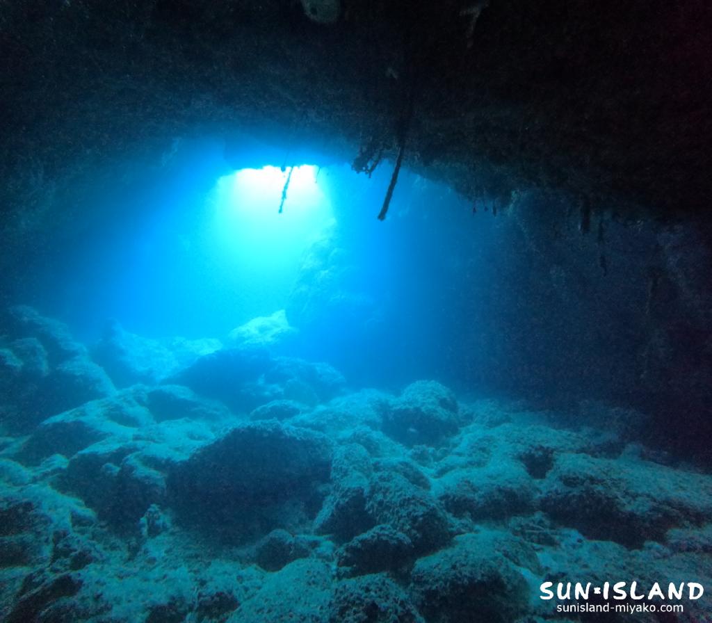 牛さん怖いよ 縦穴の光