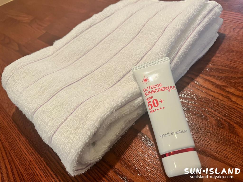 宮古島のボートダイビングを快適に過ごすためのバスタオルや飲み物の準備