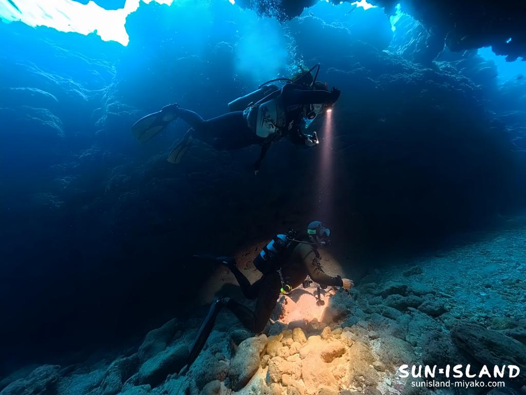 宮古島ダイビング 中の島チャネル クレパス 地形 下地島