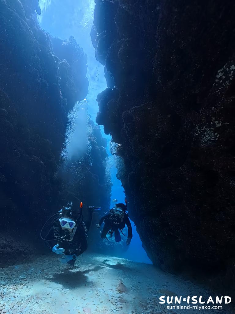 宮古島ダイビング 白鳥チャネル 光 チャネル 地形 伊良部島 太陽光