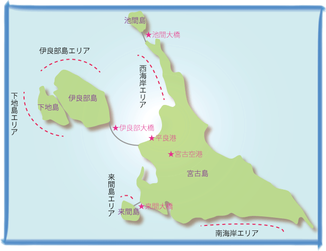 宮古島全域ダイビングスポット