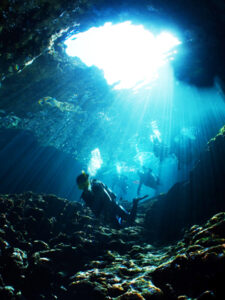 下地島、ミニ通り池の光のシャワー