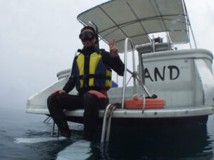 Nさん、ボート体験ダイビング