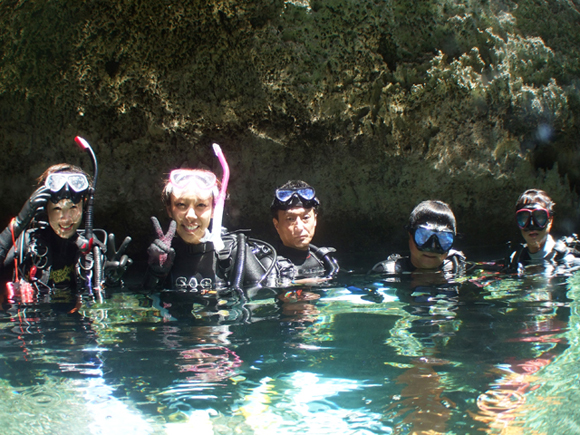 今日のダイビングのお客様