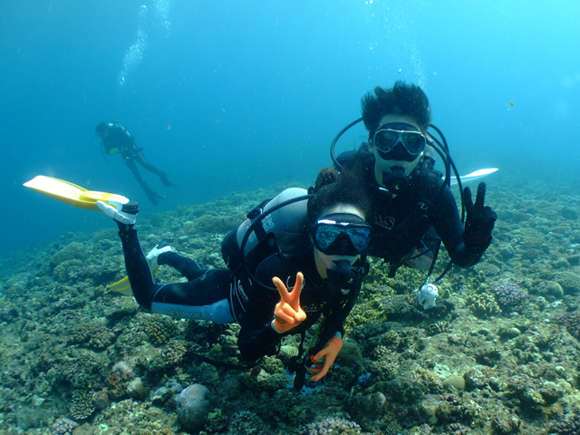 今日のダイビングのゲスト