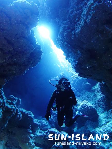 コントラストがキレイな地形ポイント『なるほどザ・ケーブ」