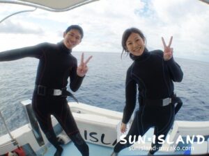 ボート体験ダイビングに参加されたAさんたち