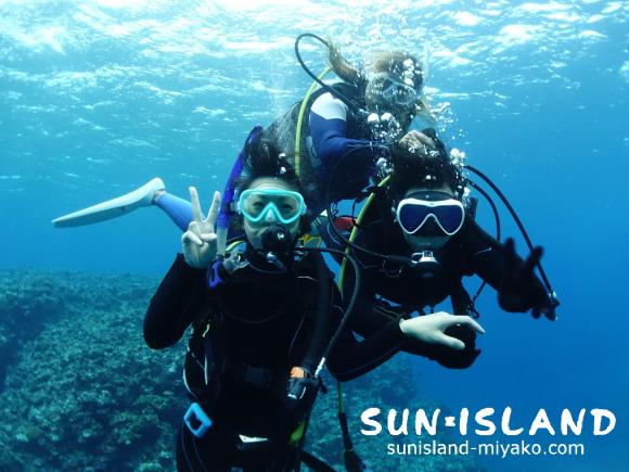 ファンダイビングと体験ダイビングに参加されたAさんたち