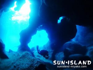 今日の1ダイブ目『七又アーチ』からの景色