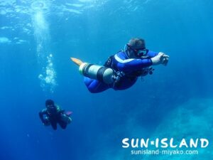 サイドマウント講習に参加のNさん・Rさん