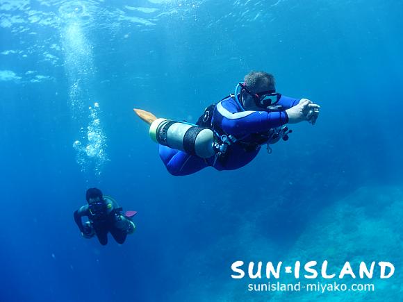 サイドマウント講習に参加のNさん・Rさん