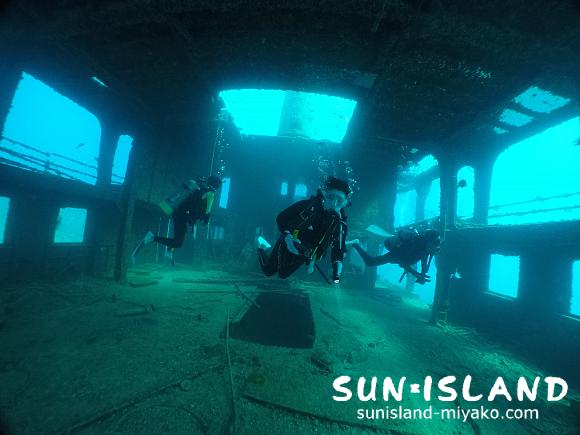 今日のゲストダイバーさんと沈船ダイビング