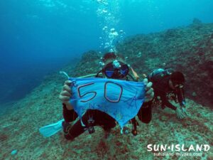 リピーターNさん50ダイブ記念