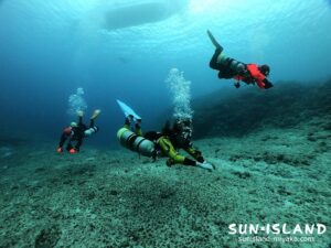 宮古島でサイドマウントダイビング