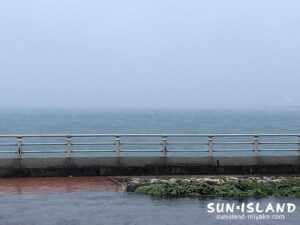 台風接近の宮古島の様子