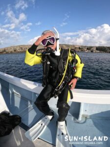 今日のゲストダイバー、Oさん