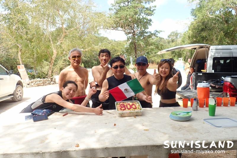 セノーテツアー 記念ダイブ