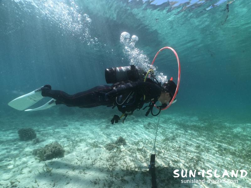 フラフープくぐり