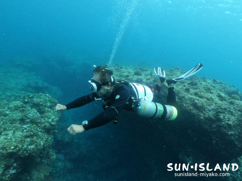 リピーターOさんサイドマウントダイビング