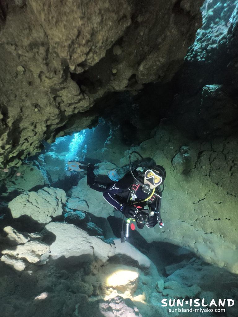 カバーンエリアでのダイビング