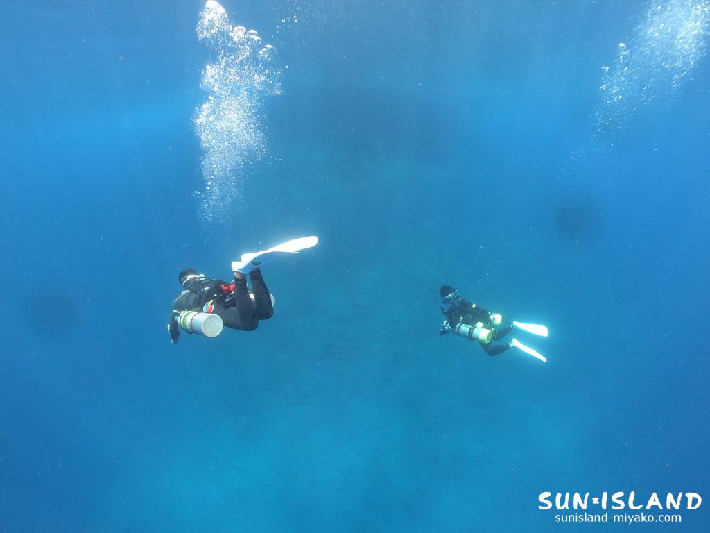 Kさんとサイドマウントダイビング
