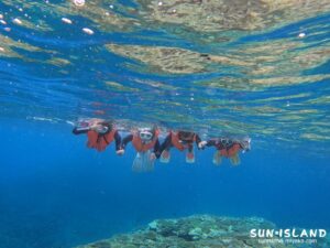 体験ダイビング前のスノーケリング