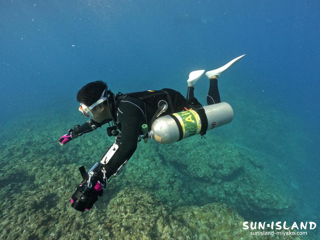 Kさん サイドマウントダイビング