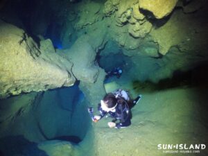 ミニ通り池の穴の形がベンツマークに見える