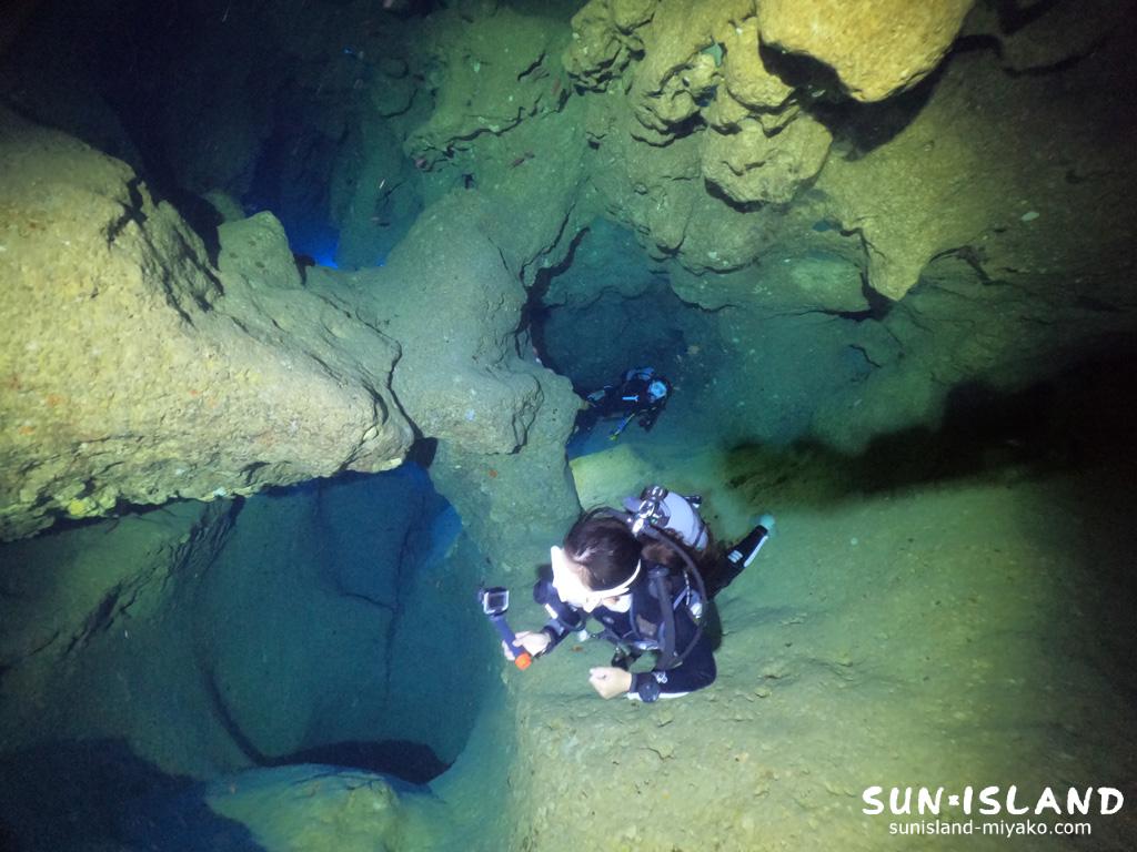 ミニ通り池の穴の形がベンツマークに見える