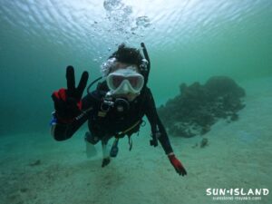 Hさん水中の様子