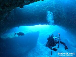 ロウニンアジと遭遇したダイビングスポット・ポイント『L字アーチ』