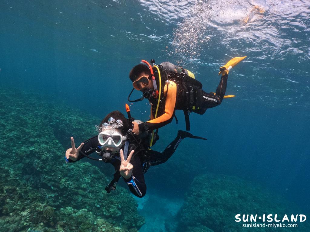 ボート体験ダイビングの様子