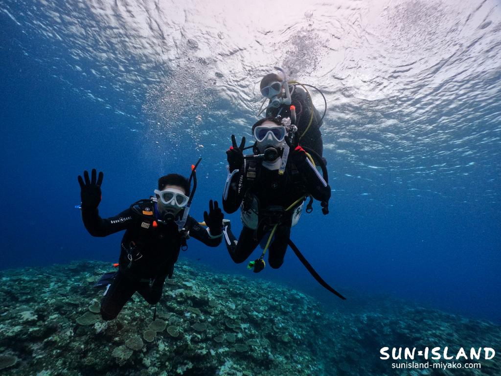 ボート体験ダイビングの様子