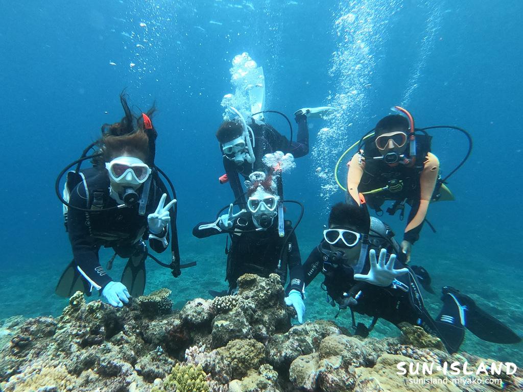Sさん、体験ダイビングの様子