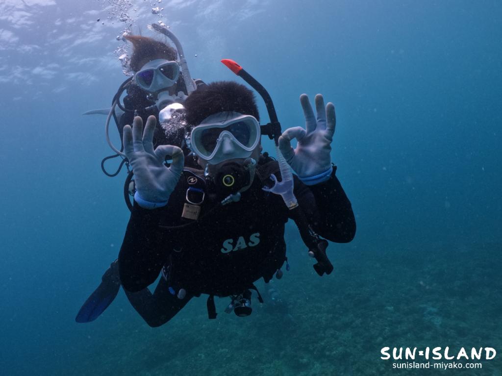 ボート体験ダイビングにご参加されたKさん・Iさん