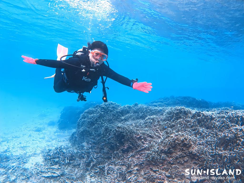 ゲストKさんの水中の様子