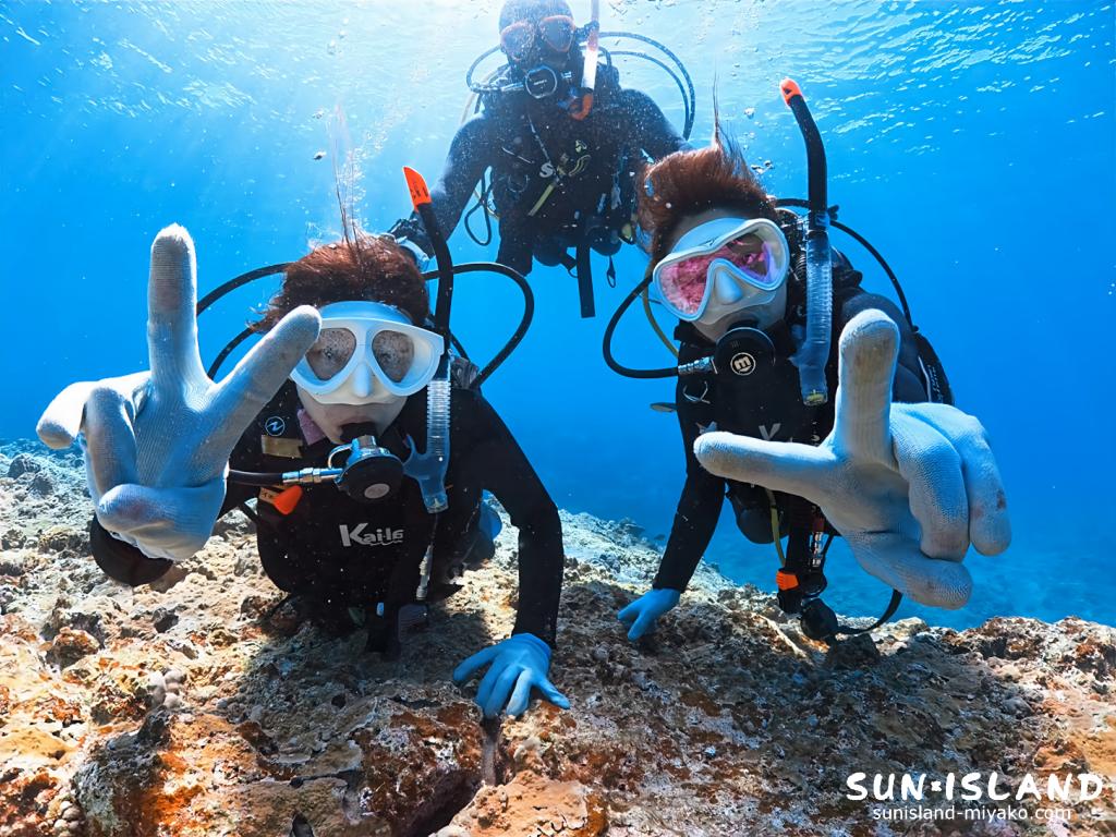 ボートたいけｎダイビングに参加のTさんらちのダイビングの様子