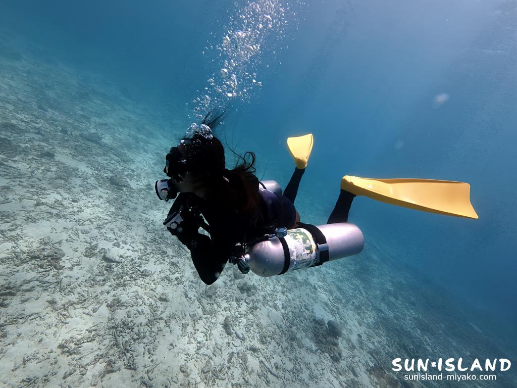 Iさんのサイドマウントダイバーコースの様子