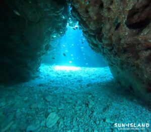 なるほどザケーブ 入口すぐの光の差し込み