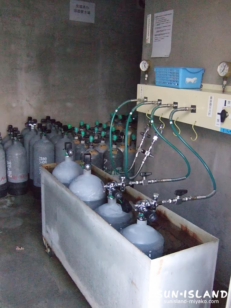 宮古島ダイビング エンリッチドエア 充填施設 自社製造 ナイトロックス