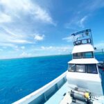 春の宮古島で体験ダイビングツアーに出発するサンアイランド宮古島のボート